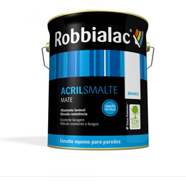 Robbialac Tinta De Interior E Exterior Mate Acrilsmalte Branco L