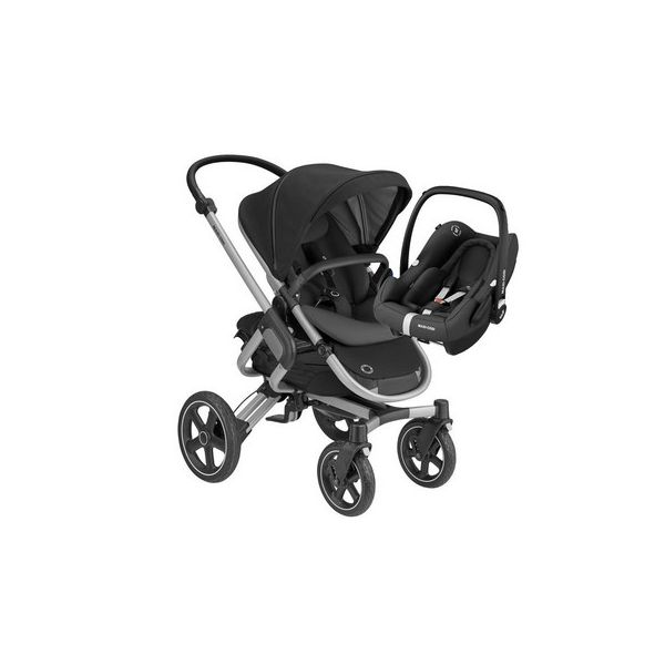 Maxi Cosi Conjunto Duo Carrinho Nova W Essential Black Rock I Size