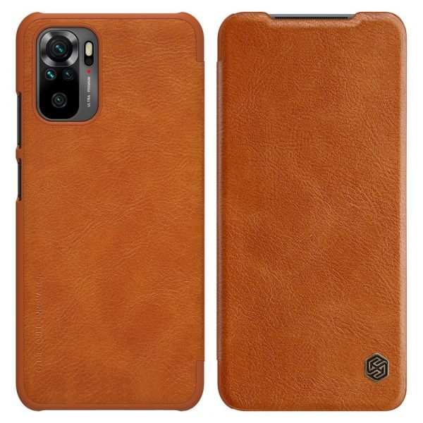 Capa Xiaomi Redmi Note 10 e 10S Nillkin Pele Sintética Castanho