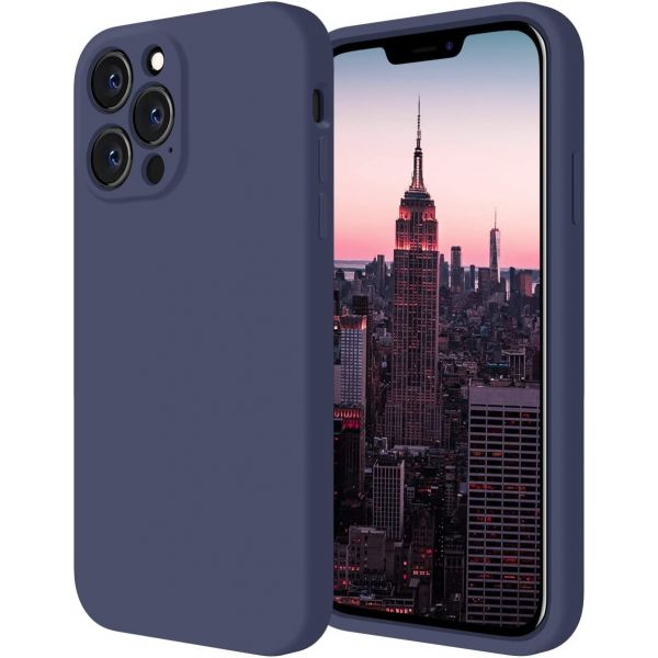 Capa Silicone iPhone 13 Pro Max Azul Reforçada Kuantokusta