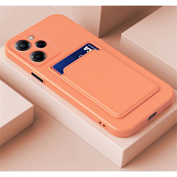 Capa Xiaomi Poco X5 Pro 5G Silky Salmão suporte de cartões