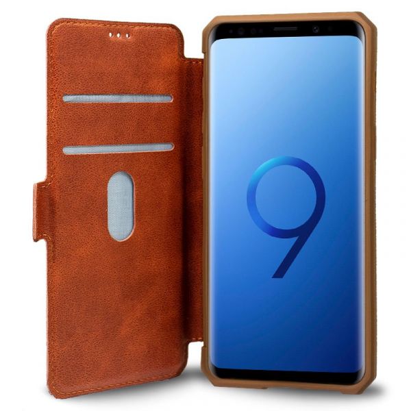 Capa Flip Capa Samsung Galaxy G960 Galaxy S9 Leather Marrón Compara