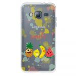 Techcool Capa Para Samsung Galaxy J L Capa Silicone Fruits Smile