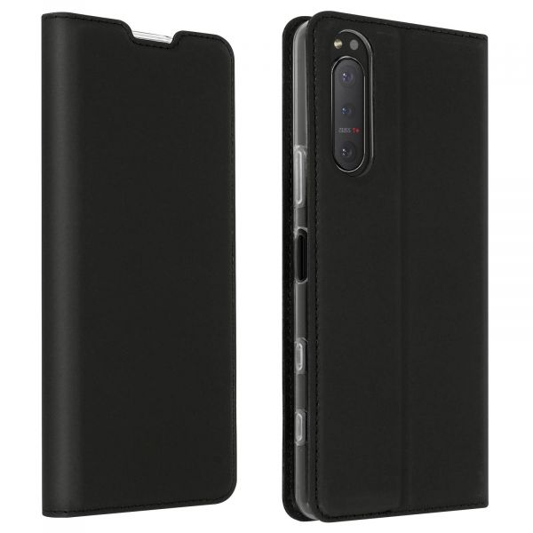 Dux Ducis Capa Sony Xperia Ii Porta Cart Es Em Pele De Cetim Preto