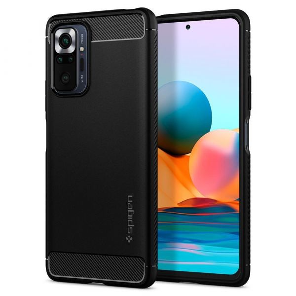 Capa Para Xiaomi Redmi Note 10 Pro Spigen Rugged Black KuantoKusta