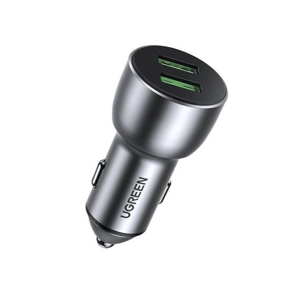 Ugreen Carregador De Isqueiro Cd W Dual Usb Qc Fast Car Charger