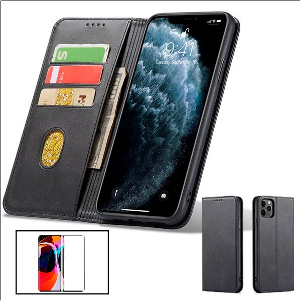 Kit Capa Magneticflipwallet Pel Cula De Vidro Temperado D Full Cover