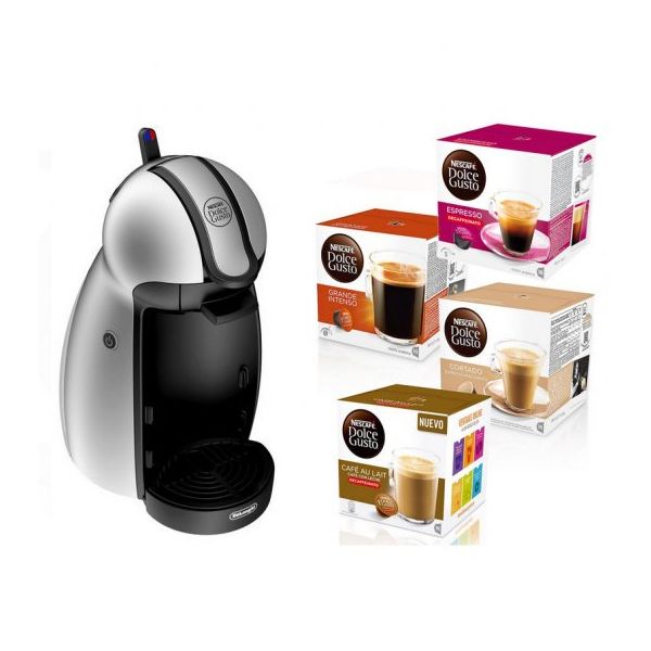 Máquina de Café DeLonghi Dolce Gusto EDG 201 S Piccolo Silver pack 4x