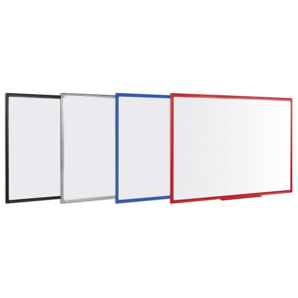 Bi Office Quadro Branco 60x90cm Cerâmica Moldura Plástico Azul