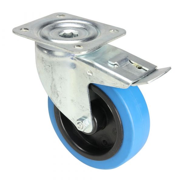 Adam Hall Tente Swivel Castor Mm With Blue Wheel And Brake