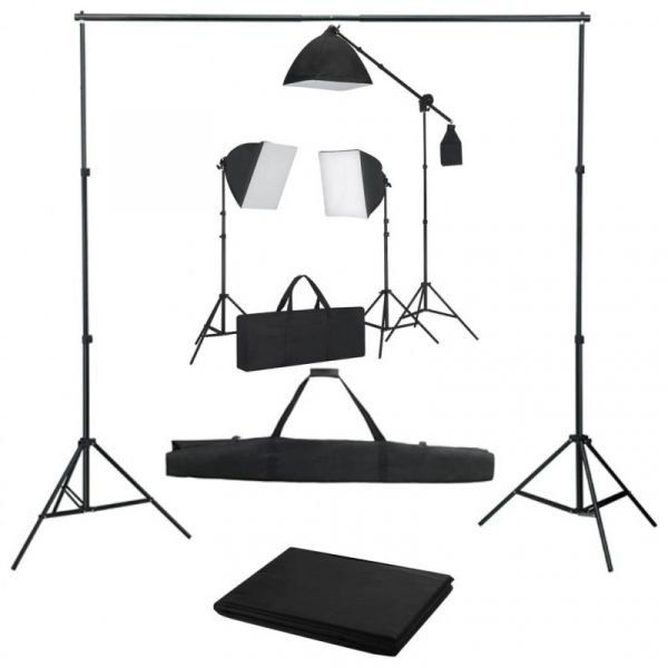 Kit de Estúdio Fotográfico Softbox de Iluminação e Fundos 3055073