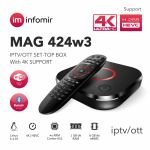 Mag Recetor 424 W3 IPTV OTT 4K HEVC H 265 Wi Fi KuantoKusta