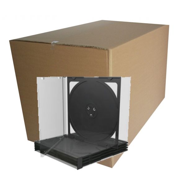 Mediarange Pack 100 Cd Jewelcase 2 Disc 10 4mm Black Tray BOX23