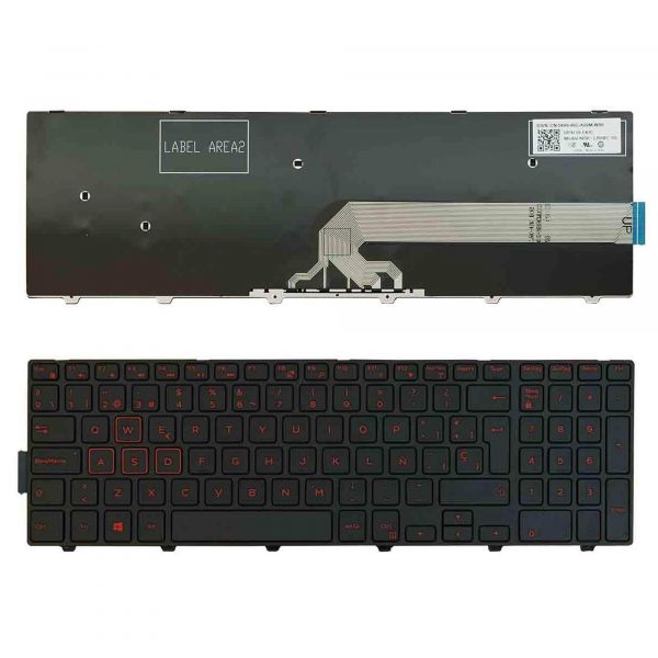 Teclado Para Portatil Dell Inspiron Gaming Preto Espanhol