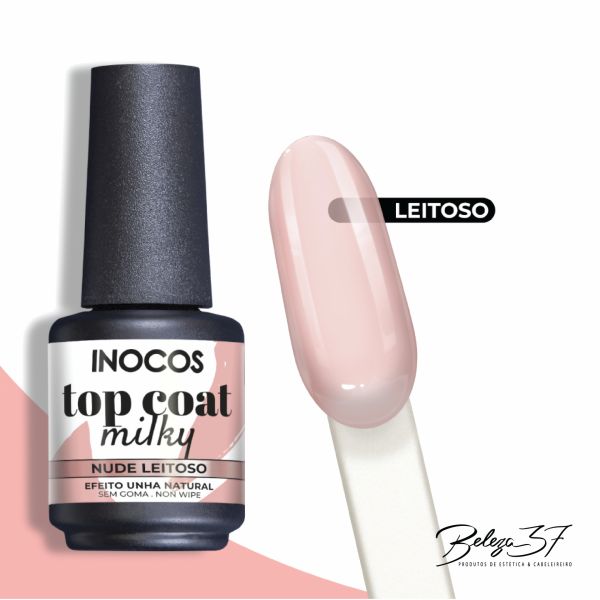 Inocos Top Coat Milky Nude Leitoso Kuantokusta