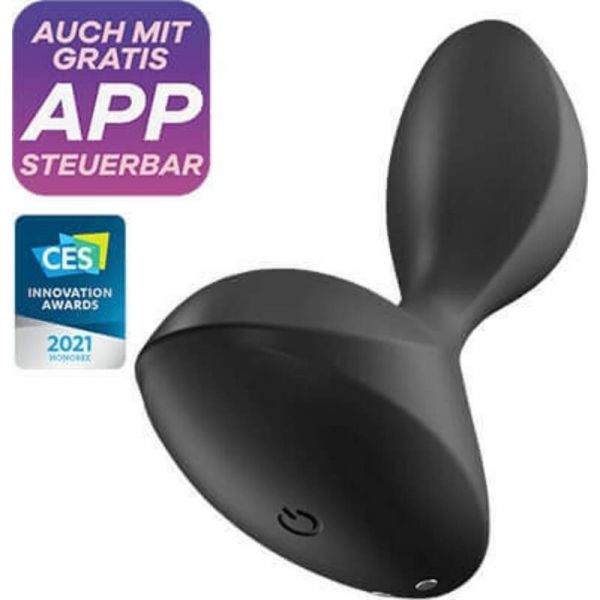 Satisfyer Sweet Seal Plug Anal Vibração e App Negro Kuantokusta