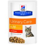 Ração Húmida Hill's Prescription Diet c/d Urinary Care Stress Chicken Cat 12x 85g
