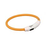 Trixie Colar Luminoso Flash Light USB XS - S 35cm Orange