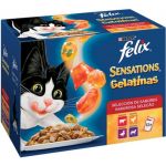 Ração Húmida Purina Felix Sensations Crunchy Selecção Carnes x12 100g
