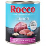 Ração Húmida Rocco Junior 6 X 800 G Aves com Coração de Frango e Arroz