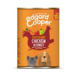 Ração Húmida Edgard & Cooper Grain-Free Adult Chicken & Turkey 6x 400g