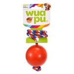 Wuapu Brinquedo Cão Bola de Borracha de 7 cm com Corda 3Kg