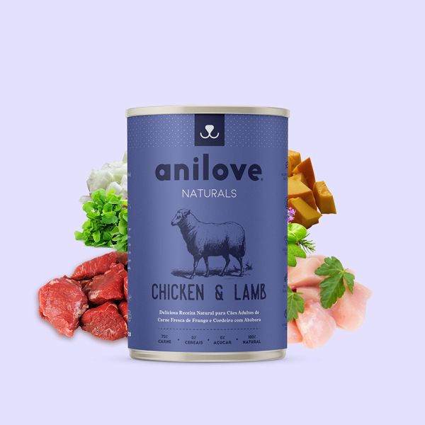 Ração Húmida Anilove Naturals Fresh Lamb 400g | KuantoKusta