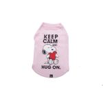 Zooz Pets T-shirt Keep Calm Hug On Pink Oficial Snoopy M