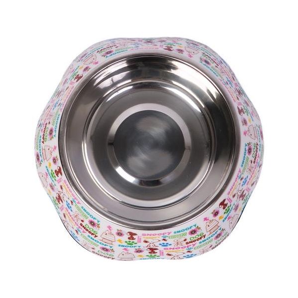 Zooz Pets Taça em Melamina e Inox Colagem Oficial Snoopy M