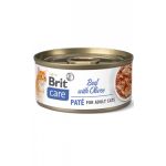Ração Húmida Brit Care Beef Paté & Olives 6 x 70 g