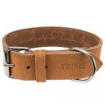 Trixie Coleira Rustic Heartbeat Couro Camel 47-55 cm/40 mm