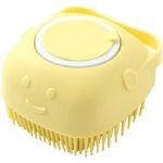 Biwond Escova Dispensador de Shampoo para Animais Amarelo
