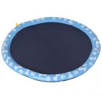 Pawhut Tapete Aquático com Pulverizador de Água Piscina Portátil Ø170 cm Azul