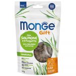 Monge Gift Hairball Snack para Gatos Adultos Salmão e Catnip 60 G