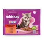 Ração Húmida WHISKAS Gato Júnior Carne 4x85g