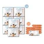 Nunex Animal Fluff Pack 8 Resguardos x 10 Toalhitas