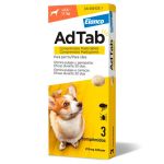 AdTab Comprimido Mastigável contra Pulgas e Carraças para Cães de 5.5 a 11Kg 3 Comprimidos