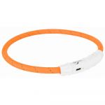 Trixie Colar Luminoso Flash Light USB para Cães M-L Laranja