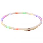 Trixie Colar Luminoso Flasher USB para Cães Branco