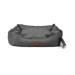 Gloria Pets Cama Santillana Retangular, Cinza 95x75 cm