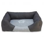 Arquivet Cama Quadrada com Pegada, Preto/cinza 60x55x18 cm