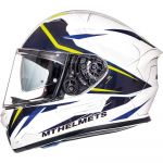 MT Helmets Capacete Kre Sv Intrepid White / Blue / Yellow - L