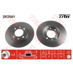 TRW - DF2581 - Jogo 2 discos travão traseiro - 3322936258100
