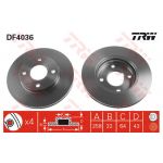 TRW - DF4036 - Jogo 2 discos travão dianteiro - 3322937237371