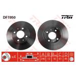 TRW - DF1950 - Jogo 2 discos travão dianteiro - 3322936195009