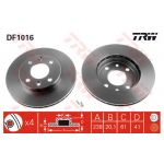 TRW - DF1016 - Jogo 2 discos travão dianteiro - 3322936101604