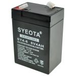 Syeota Bateria de Chumbo Recarregável SY4-6 6V4Ah Alarmes, Balanças, Brinquedos