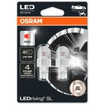 Osram Kit 2 Lâmpadas LED W16W 12V/2W Vermelho Ledriving® Sl Vermelho