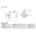 Bosch Motor de Arranque - 0986022880