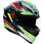 Agv Capacetes K-1 Dundee Matt Lime Red S - 0281A2I0-061-S